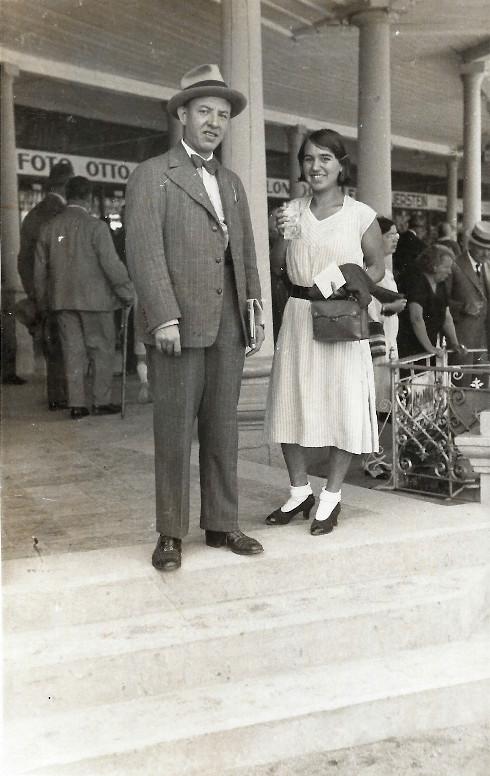 Břetislav Kusák s manželkou Willy v Luhačovicích (1931)