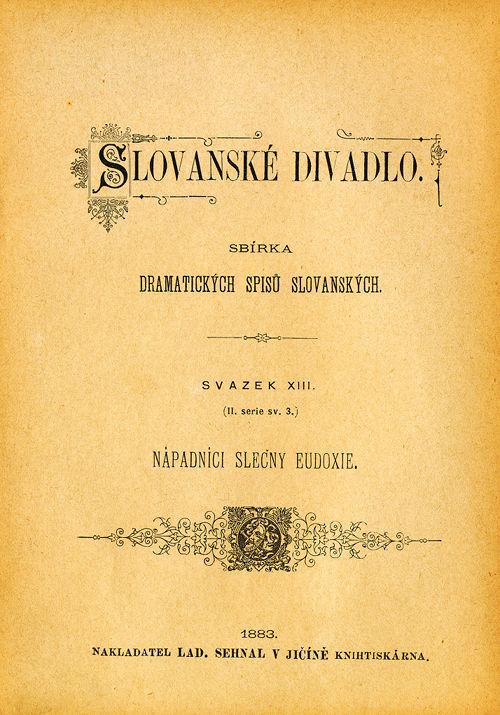Titulní list edice Slovanské divadlo  (nakladatelství Lad. Sehnal)
