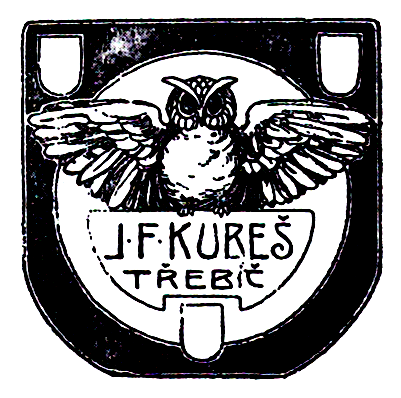 Značka nakladatelství a knihtiskárny J. F. Kubeš v Třebíči (1910)